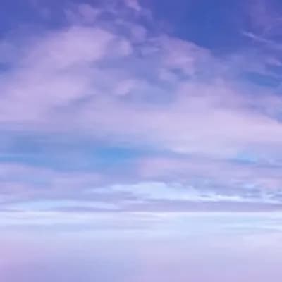 AI generated video: Looping 4K video of a dreamy, soft purple sky with gentle moving clouds, seamless infinite loop, eth...