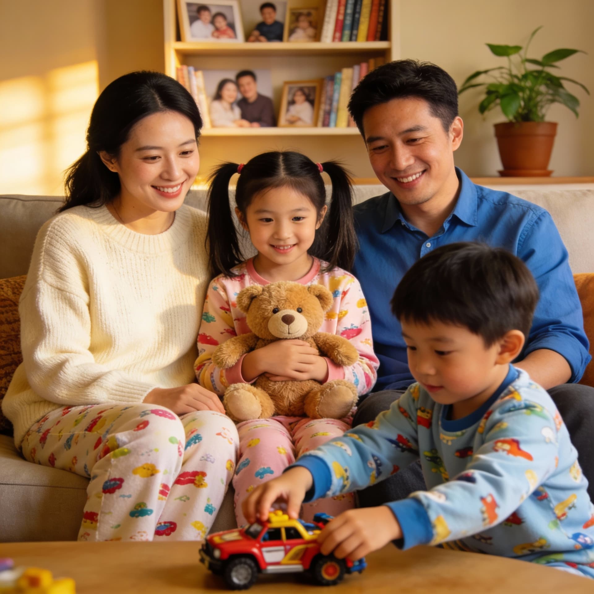 AI generated: A happy family 