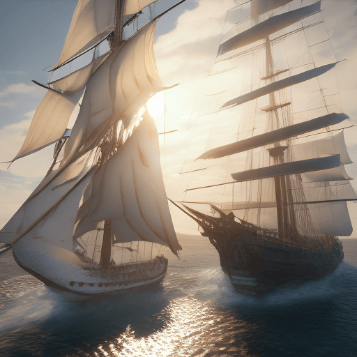 AI generated: Photo of a ultra realistic sailing ship, dramatic light, pale sunrise, cinematic lighting, battered,...