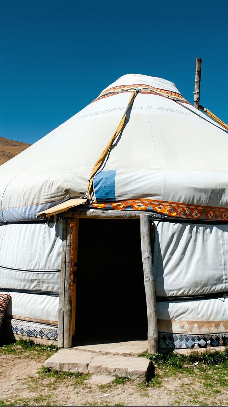 AI generated: Dombra near the yurt