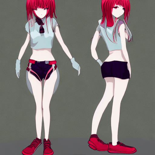 AI generated: Anime girl full body 