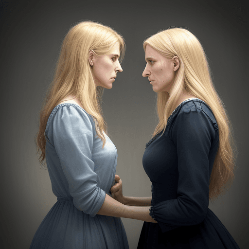 AI generated: {
  "prompt": "A realistic photograph capturing an intense and emotional argument between two women....