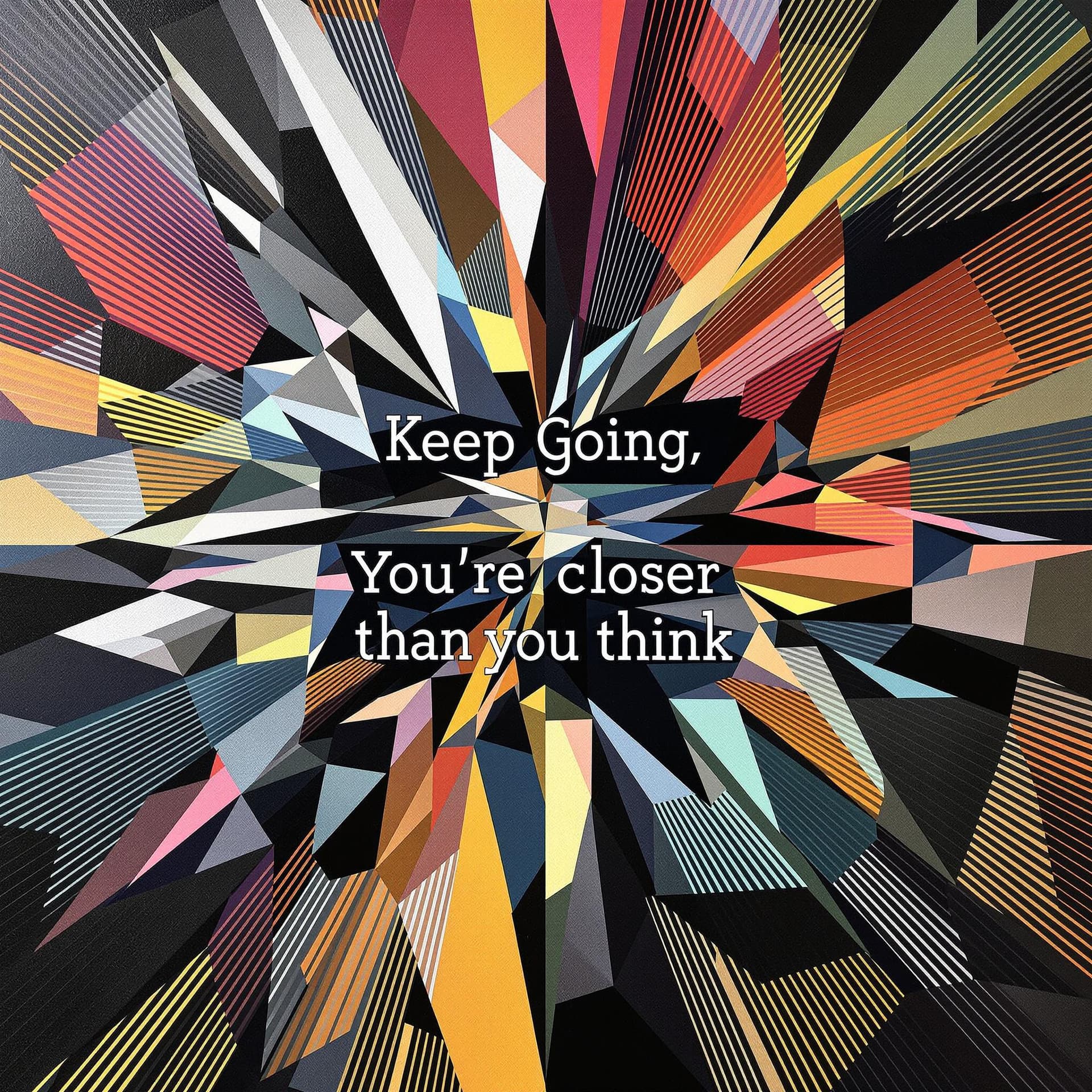 AI generated: "A captivating abstract artwork blending geometric precision and optical illusion effects, designed ...