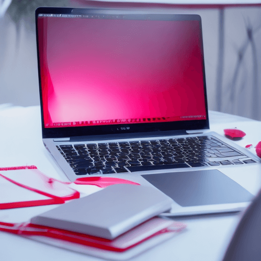 AI generated: give me a red laptop in a white room with a transparent background
