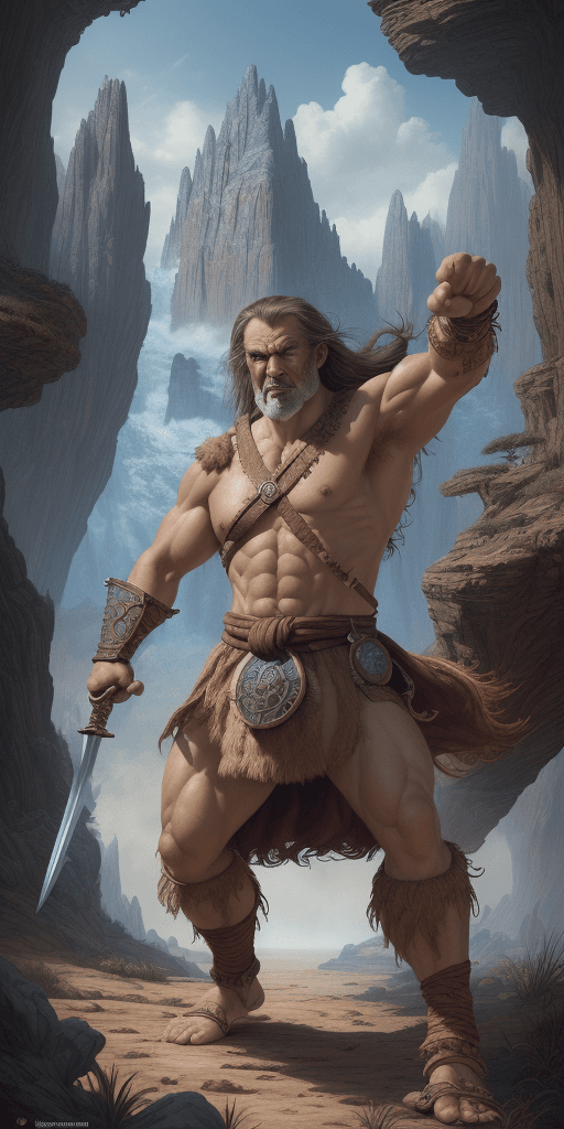 AI generated: "(best quality,16k poster,highres,ultra-detailed,realistic:1.2),Groo the Wanderer with extremely det...