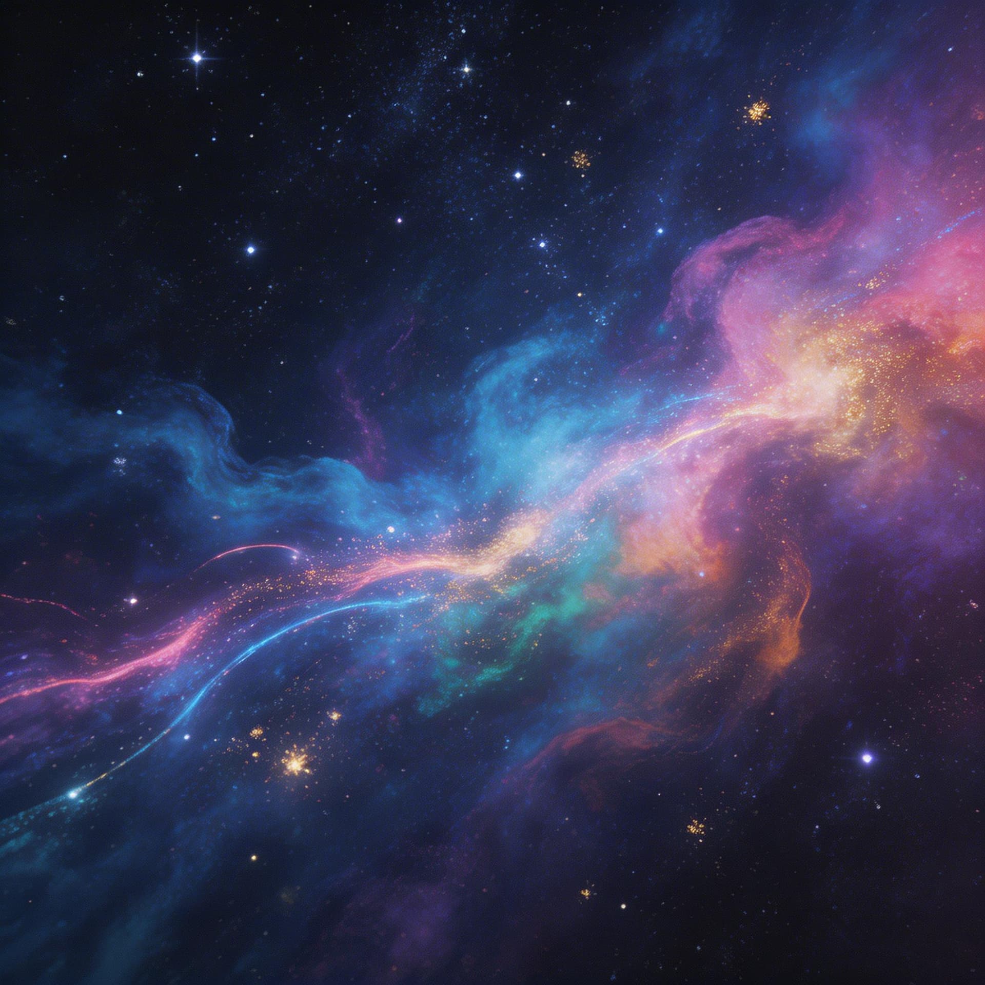 AI generated: cosmic energy colorful 
background