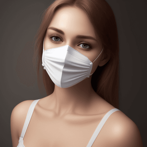 AI generated: Photo of a realistic woman with white underwear on her face