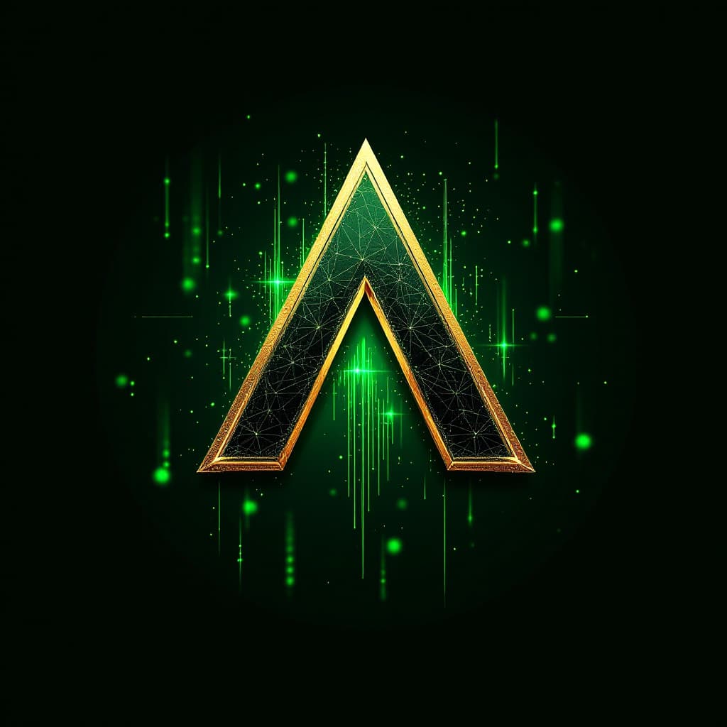 AI generated: Arbitrow" logo,ARBİTROW WRİTE, crypto investment logo, modern& luxury, luxury green and black and go...