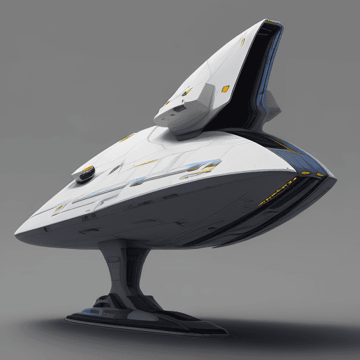 AI generated: side shot of a search bar-shaped spaceship, highluy detailed, realistic, photorrealistic, wide angle...