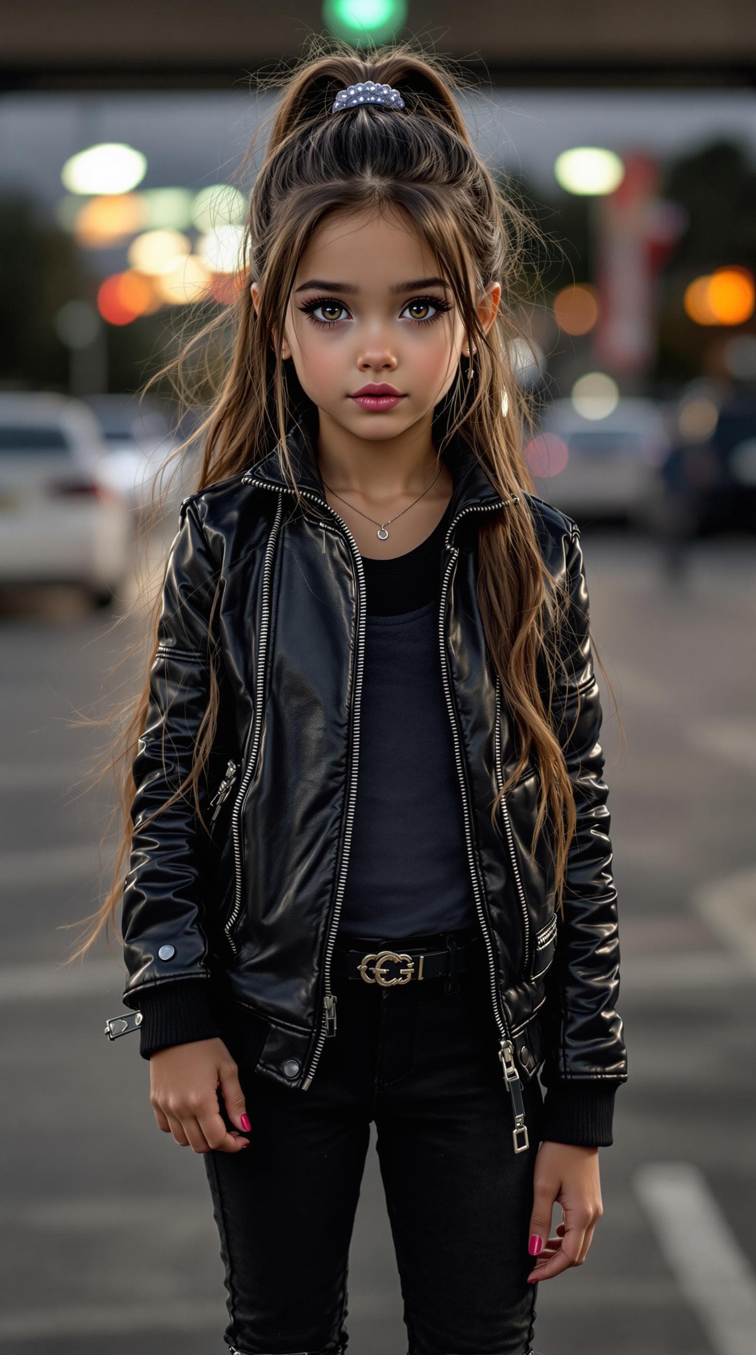 AI generated: a professional photo of a exceptionally beautiful girl in the world (age 7), (seven year old), highl...