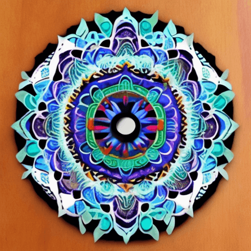 AI generated: create mandala use remote controls