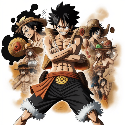 AI generated: Luffy, gear five, one piece theme, uhd image, precisionist art, character illustrations --ar 71:130