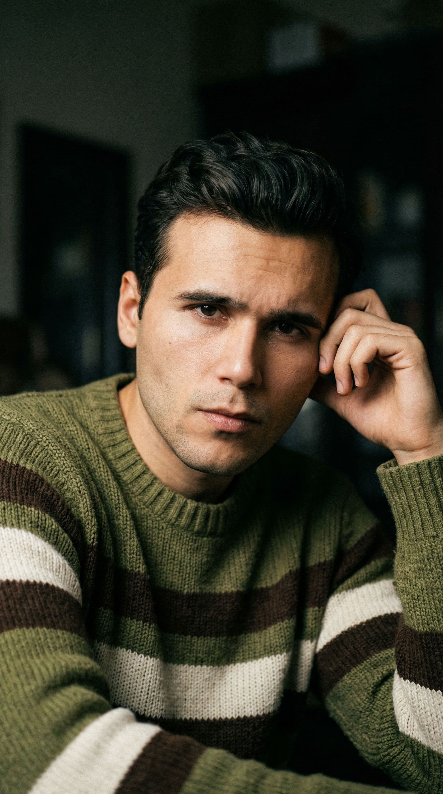 AI generated: Create a movie-level ultra-realistic photo of a upload image of young man. The face matches the refe...