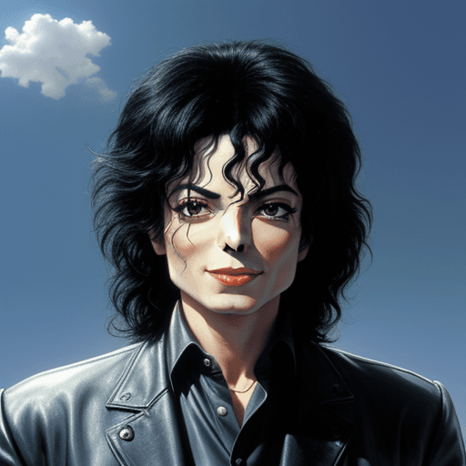 AI generated: Michael Jackson llegando al cielo