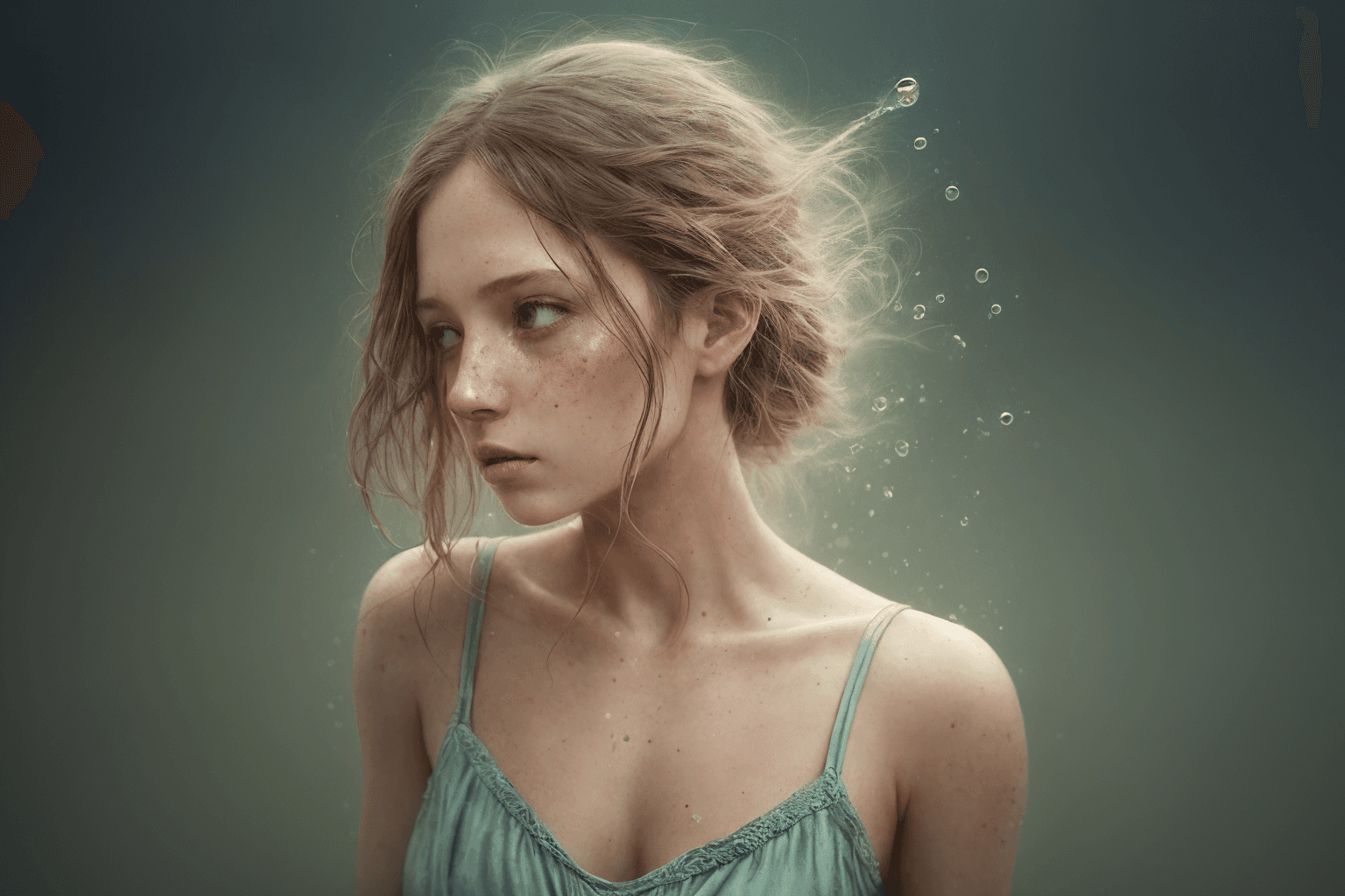 AI generated: fresh lime with splash, epic realistic, neutral colors, (hdr), (muted colors), intricate scene, (art...