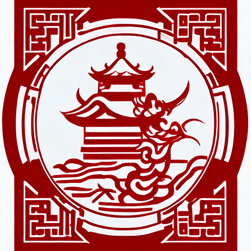 AI generated:  logo of a chinese junior high school, chinese traditional seal character, combined with the charact...