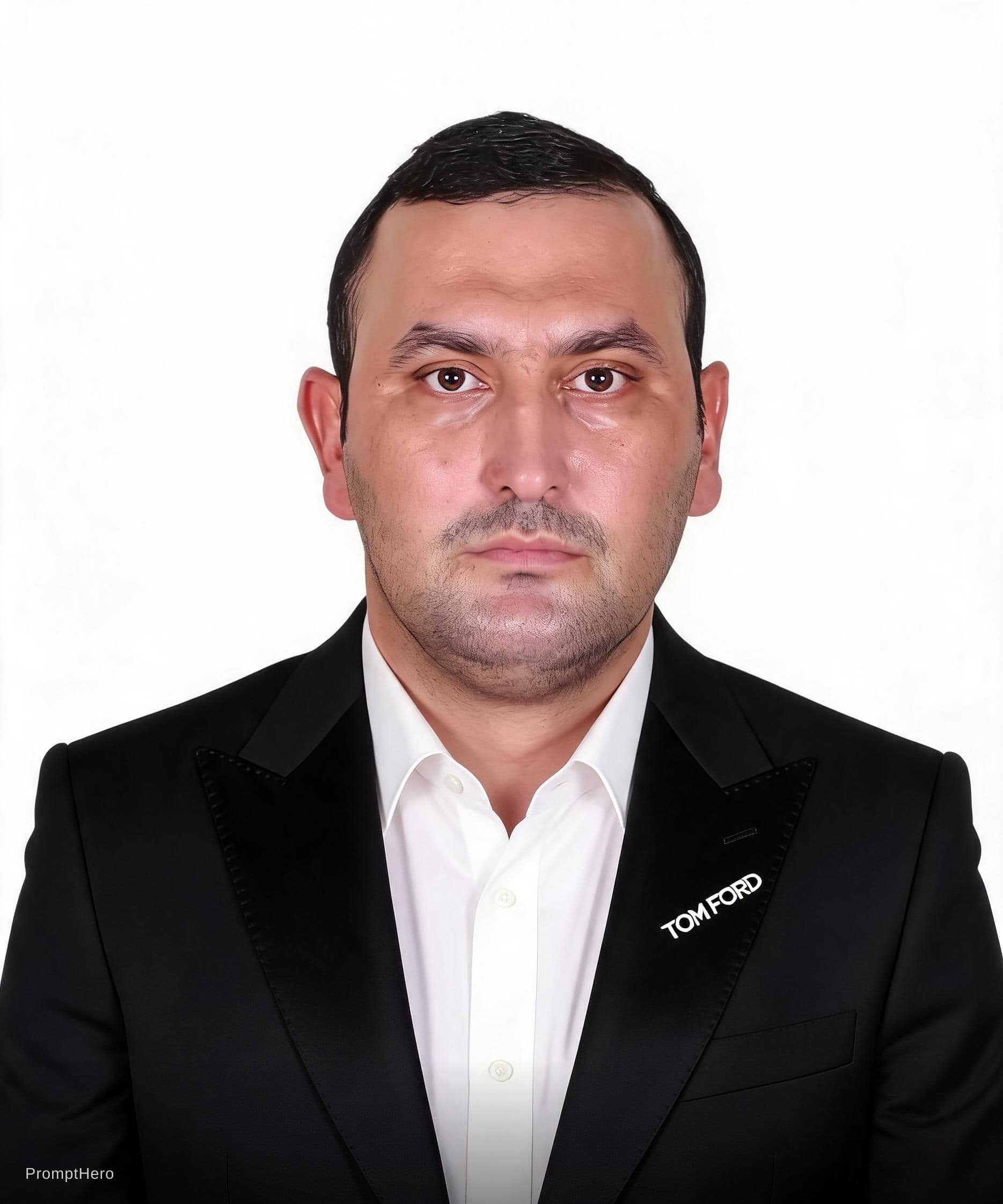 AI generated: male model wearing tom ford suit 