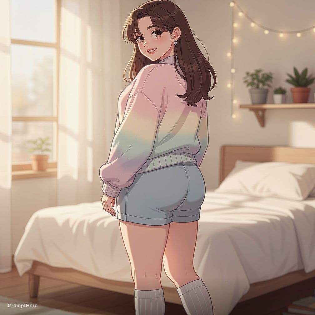 AI generated: A cute naked girl big ass