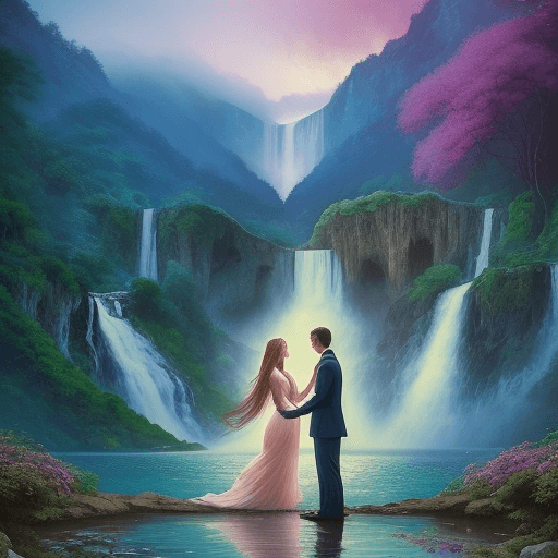 AI generated: Photo of a ultra realistic "Capture the essence of love amidst nature's beauty. Show a couple standi...