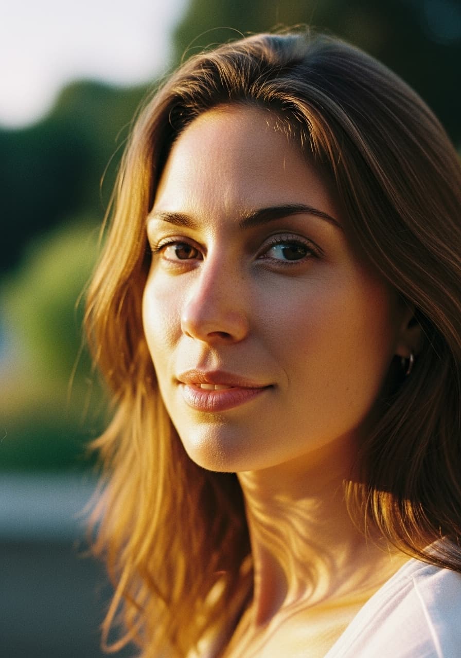 AI generated: woman, in the style of Kodak Gold 200 --no freckles 