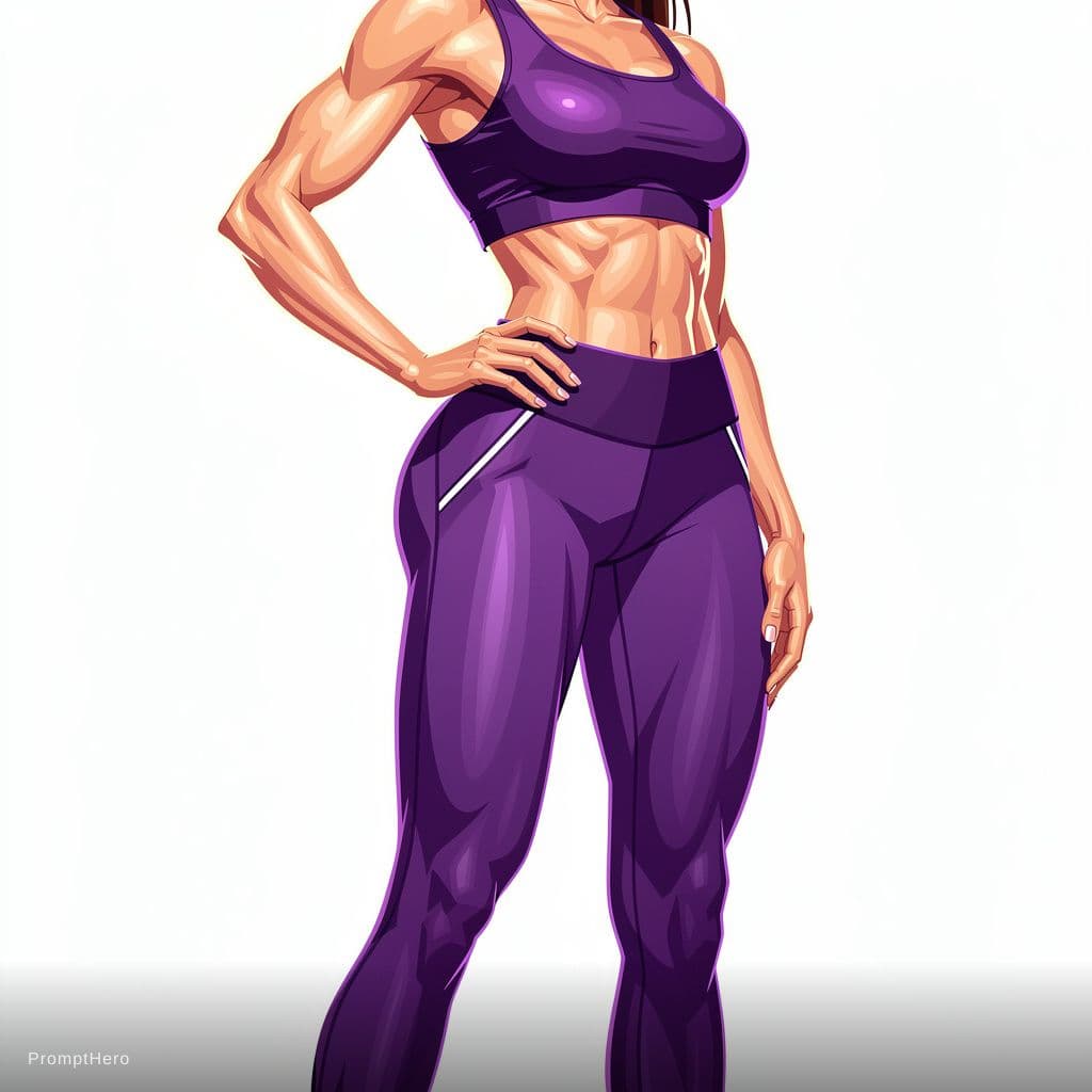 AI generated: A stylized, faceless, vector-style cartoon female supermodel character, stands and shows her perfect...