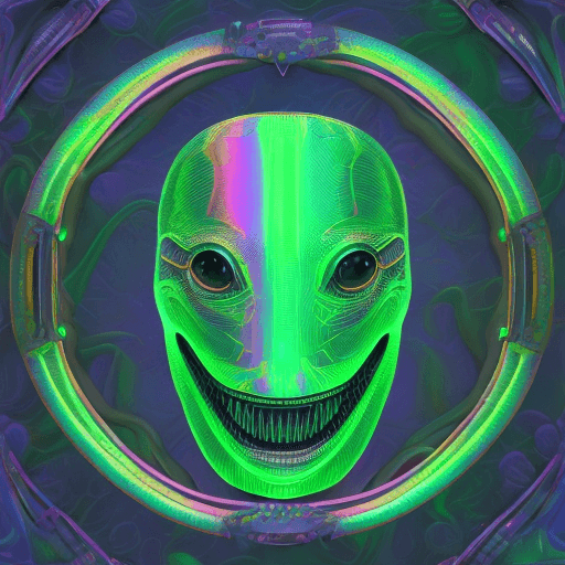 AI generated: 
3D cartoon Snake Head with Human Body, Wearing Iridescent Holographic Liquid Texture & Translucent ...