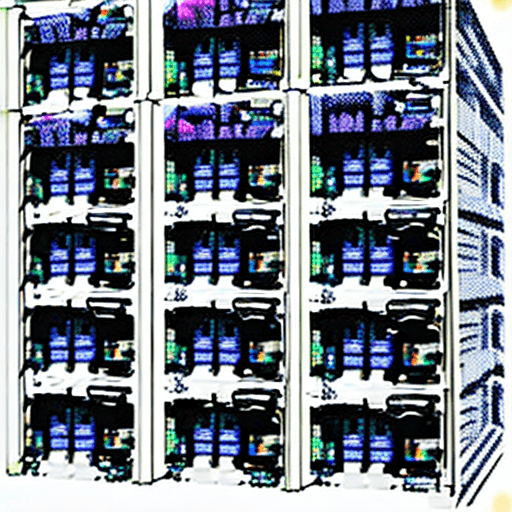 AI generated: "Create a detailed technical illustration of a Google Ads server. The image should be in a flat desi...