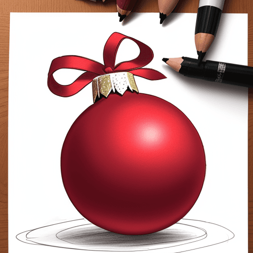 AI generated: drawing christmas balls