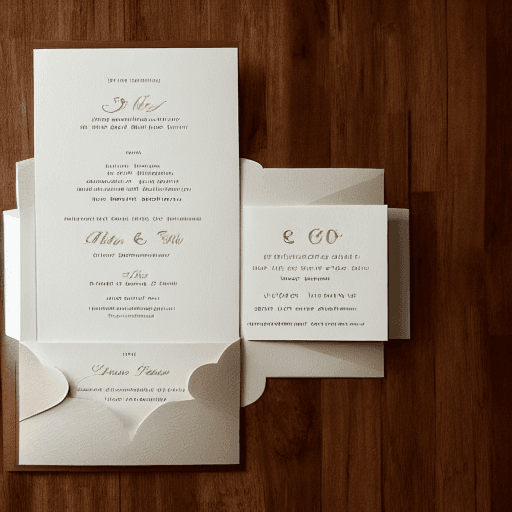 AI generated: wedding invitation design