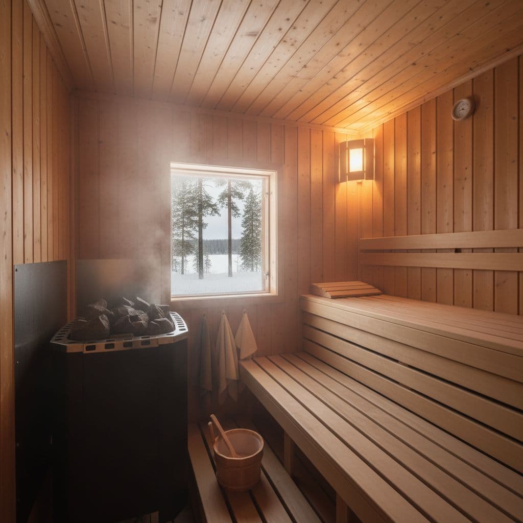 AI generated: hot sauna