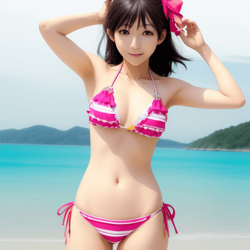 AI generated: Yuzuki hirakawa, bikini