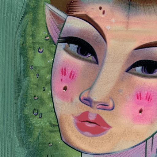 AI generated: A young woman with an oval face, characterized by balanced proportions and a gently rounded hairline...