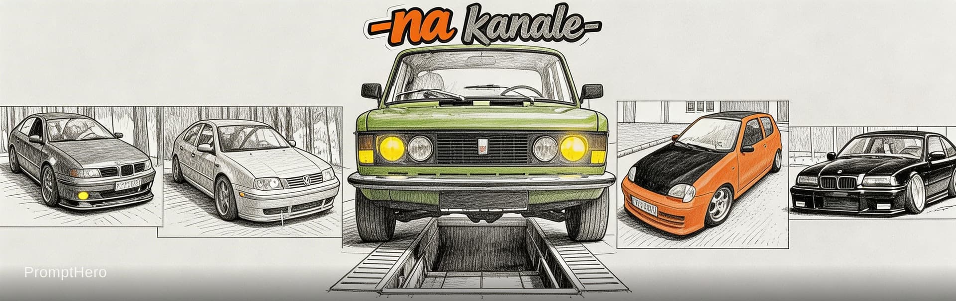 AI generated: hand drawn pencil sketch, automotive sketch style, rough lines, visible strokes, sketchbook drawing
...