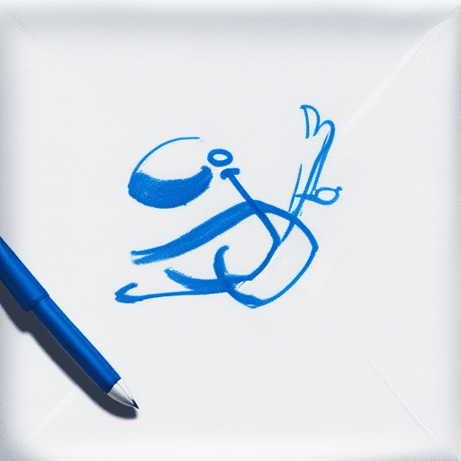 AI generated: oppo logo, high quality in the style of pictionary game, drawn on a napkin, with blue pen