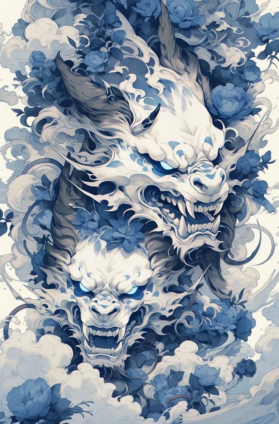 Midjourney prompt: dragon