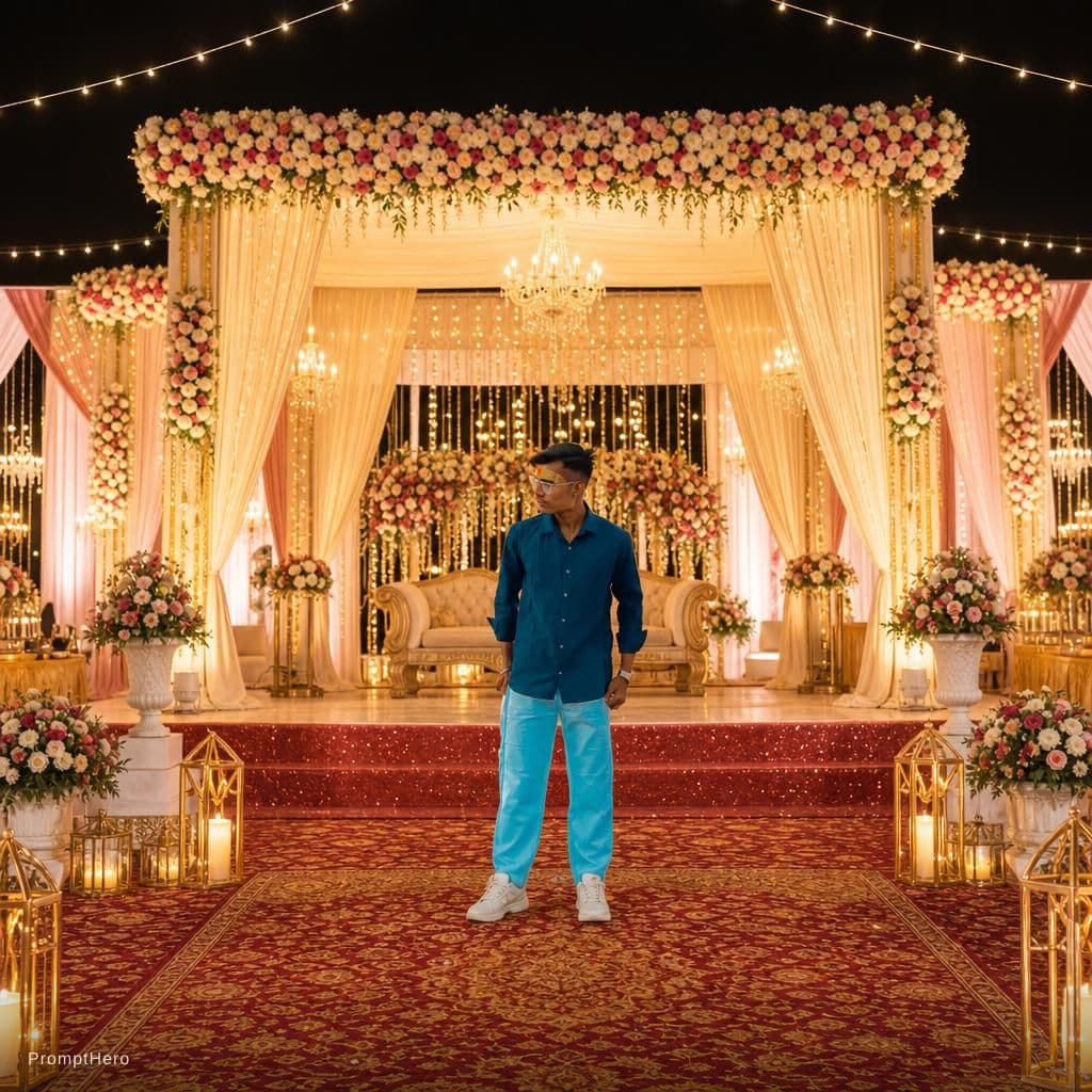 AI generated: change backgroud like a shaadii 