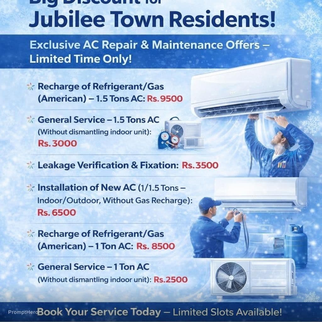 AI generated: Prompt Instruction for Flyer Design (Updated)
Title / Headline:

"Big Discount for Jubilee Town Resi...