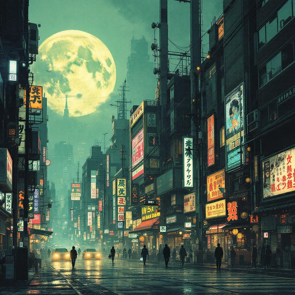 AI generated: a cyberpunk neo tokyo in the style of Katsuhiro Ôtomo
