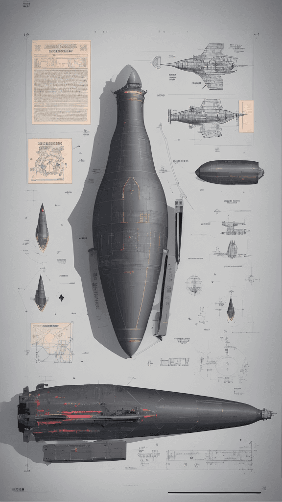 AI generated: MOAB (Massive Ordnance Air Burst), colloquially known as the Mother of All Bombs, digital sketch wit...