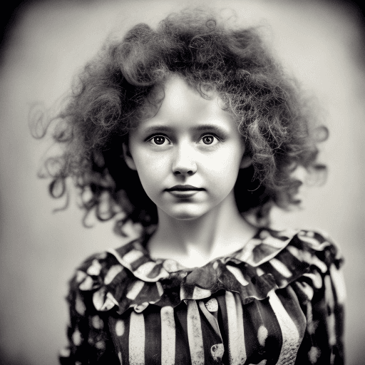 AI generated: girl, full body and head , highly detailed eyes and face, very curly hair, very intrincated clothes,...