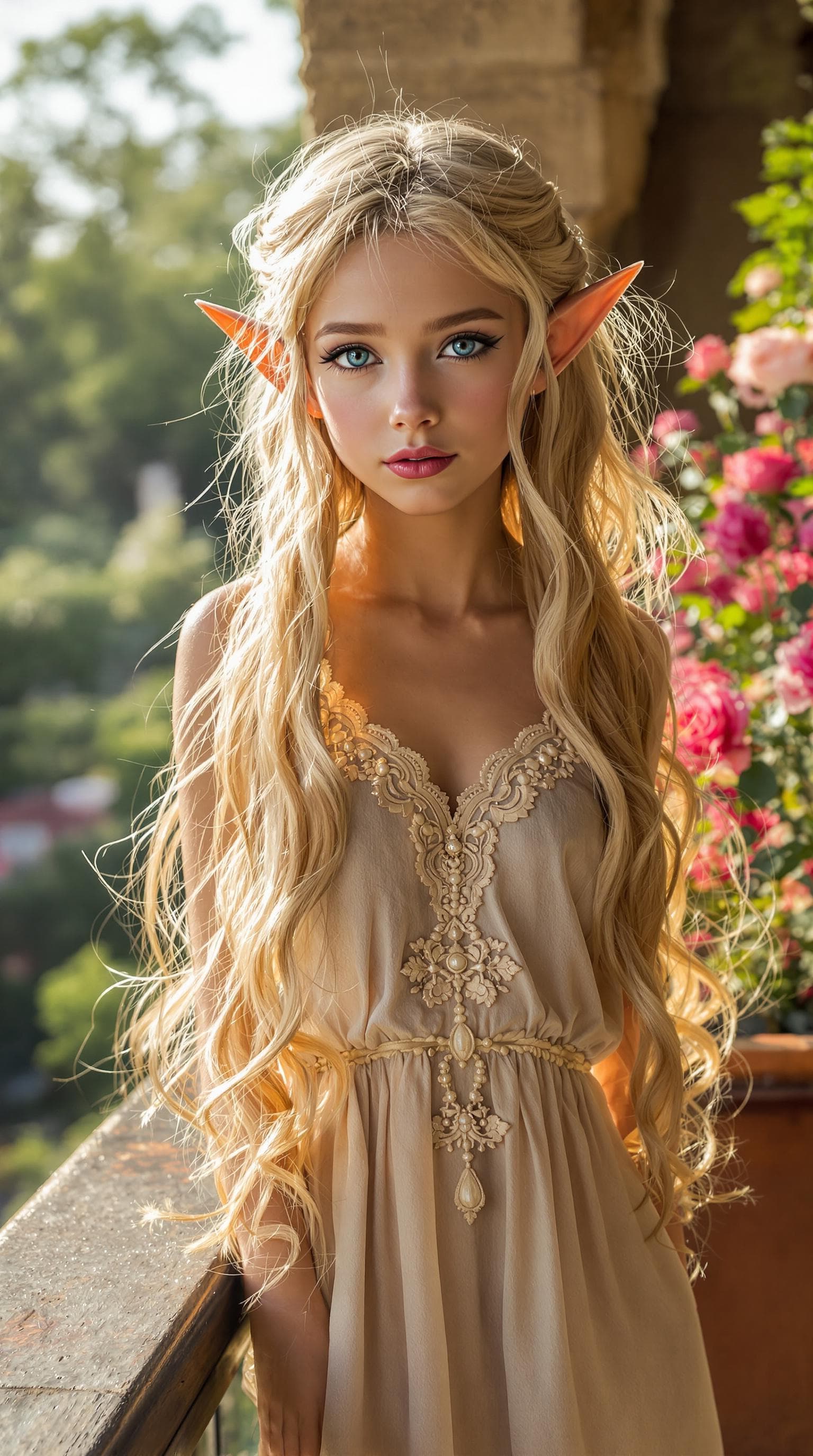 AI generated: a professional photo of a exceptionally beautiful girl in the world (age 11), (eleven year old) shor...