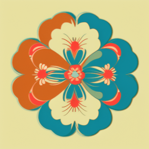 AI generated: Aesthetic Flowers :: retro design pattern :: multi-color :: simple --ar 2:3 --quality 2  --s 750
