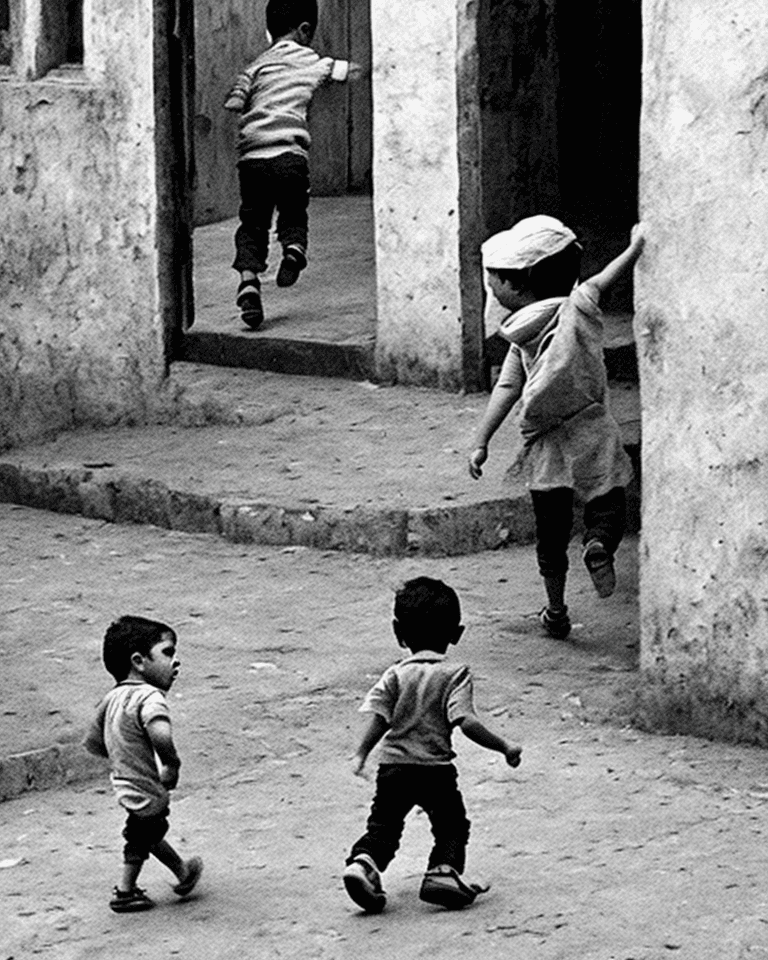 AI generated: niño pensativo , andando con las manos en los bolsillos, andando rapido mirando al suelo , resignaci...