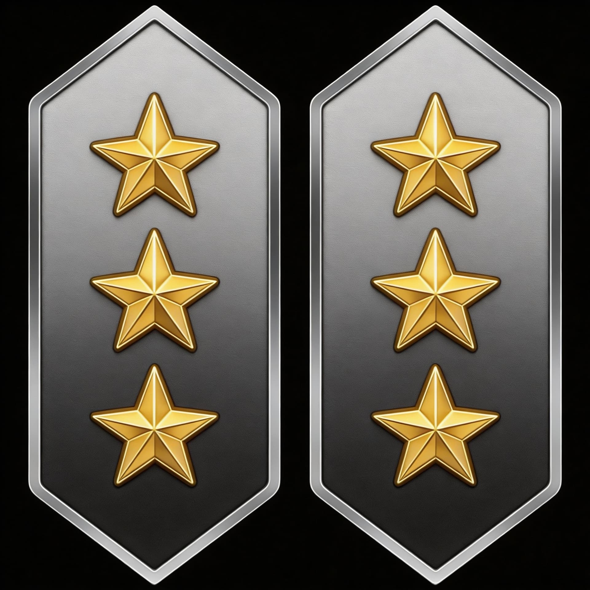 AI generated: Create a Sci-Fi uniform Rank patch. Use the Reference image 1 and create a two patches side by side....