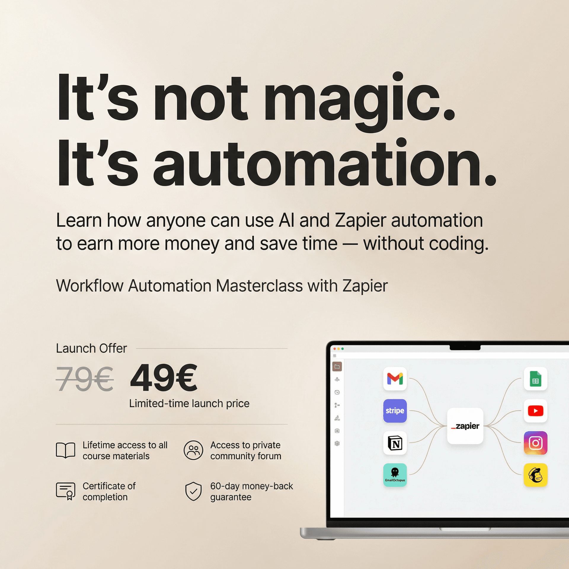 AI generated: Minimalist high-end advertising poster with a premium lifestyle-tech and SaaS aesthetic, designed fo...