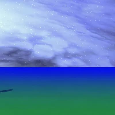 AI generated video: 3D animated scene keep art style, keep wide shot from side the whole time to establish loneliness an...