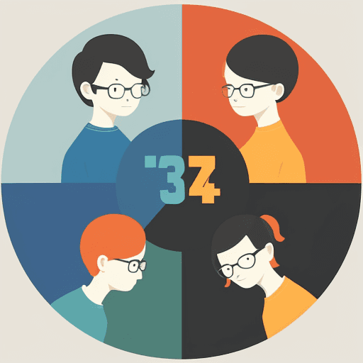 AI generated: A flat illustration of 3 -4 scientists ,vibrant colors,Medium shot, , simple minimalistic style, sty...