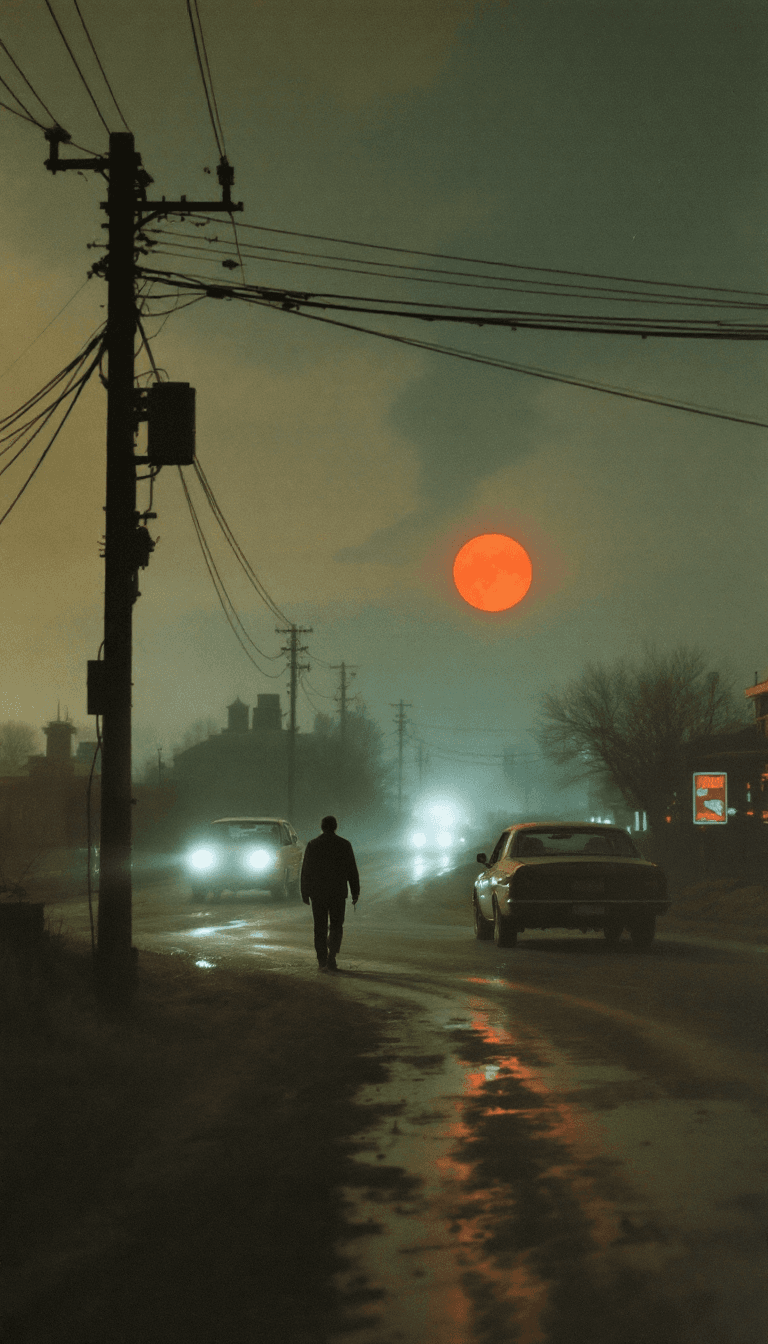 AI generated: Early 1970s, a provincial town outside Moscow. Soviet realism is contrasted with subtle, eerie futur...