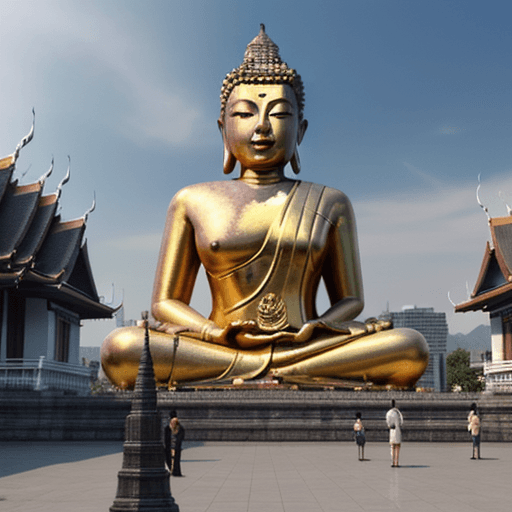 AI generated:  imagine an open history book "Thailand",a city with buildings made of different, with 3D images of ...