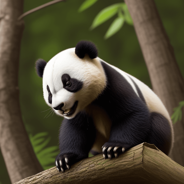 AI generated: Photo of a (squirell: panda bear: 0.5)